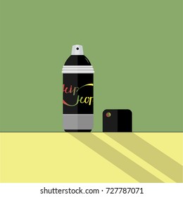 Flat vector Aerosol Spray with can. Aerosol icon. Eps 10