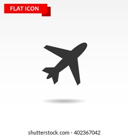 Flat vector air plane illustration.