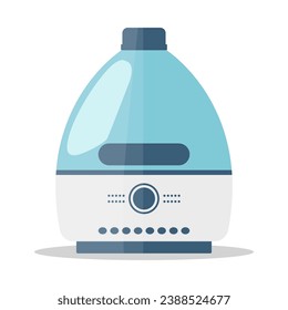Flat vector air purifier and humidifier isolated on white background icon illustration.