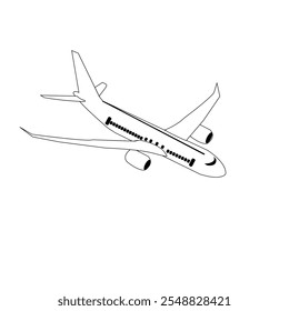 flat vector airplane icon white background