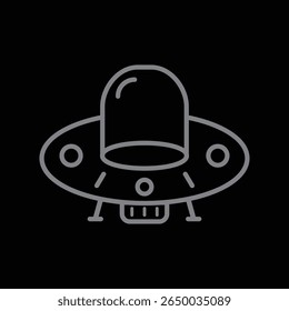 Vetor plano de nave alienígena aka UFO