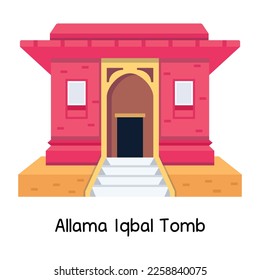 A flat vector of allama iqbal tomb