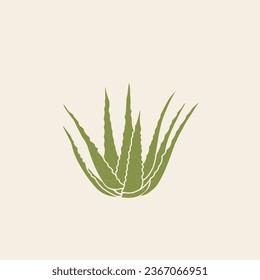 Ilustración plana vectorial aloe vera