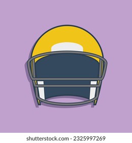 flat vector american football helmet