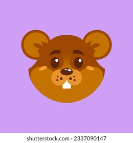 flat vector animal mouse head