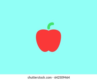 Flat vector apple fruit illustration