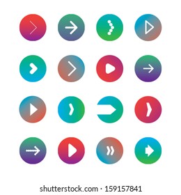 Flat vector arrows