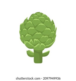 Flat vector of  Artichoke isolated on white background. Flat illustration graphic icon
