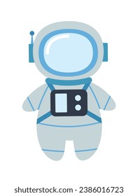 Flat vector astronaut isolated on white background. Illustration for textile, fabrics, posters, cards, t-shirts etc