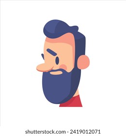 flat vector avatars and hairstyles