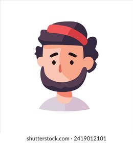 flat vector avatars and hairstyles