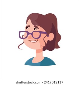 flat vector avatars and hairstyles