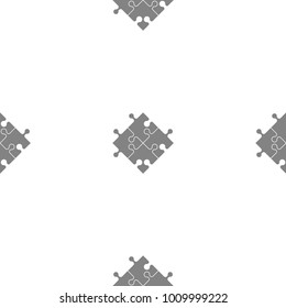 Flat vector background. Puzzle pieces seamless illustration.