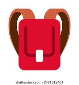 Flat vector backpack icon. Emoji emoticon backpack flat icon.