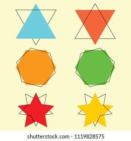 Flat vector badge blank design, product promotions concept