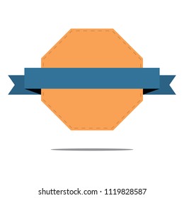 Flat vector badge blank design, product promotions concept