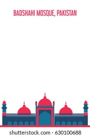 Flat Vector of Badshahi Mosque Lahore