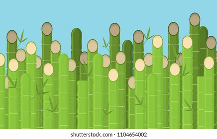 Flat vector bamboo background