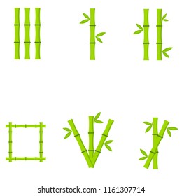 Flat vector bamboo icon on a white background