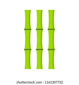 Flat vector bamboo icon on a white background