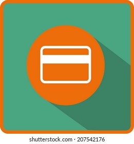 Icono de tarjeta de crédito bancaria plana