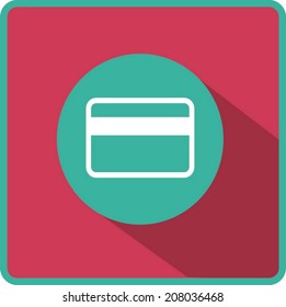Flat Vector Bank credit card Icon