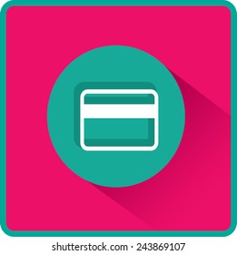 Flat Vector Bank credit card Icon 