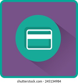Flat Vector Bank credit card Icon
