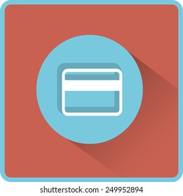 Flachbild-Vectorbank-Kreditkartensymbol