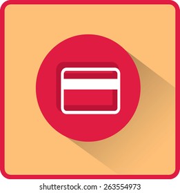 Flat Vector Bank credit card Icon