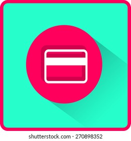 Flat Vector Bank credit card Icon