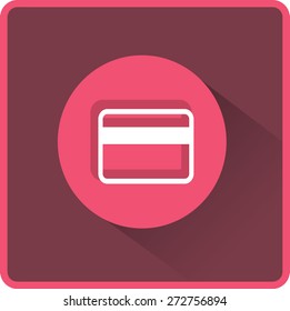 Ícone de cartão de crédito Flat Vetor Bank
