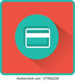 Flachbild-Vectorbank-Kreditkartensymbol