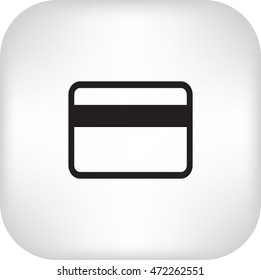 Icono de tarjeta de crédito bancaria plana