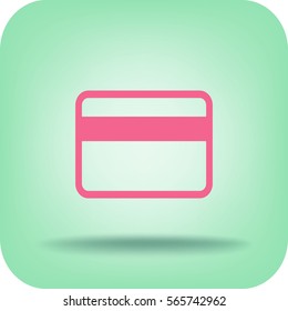 Icono de tarjeta de crédito bancaria plana