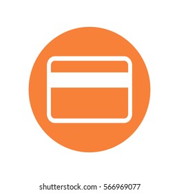 Icono de tarjeta de crédito bancaria plana