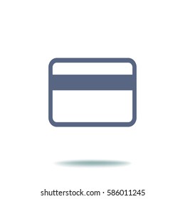 Flachbild-Vectorbank-Kreditkartensymbol