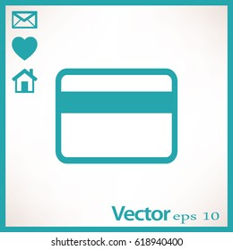 Flat Vector Bank credit card Icon