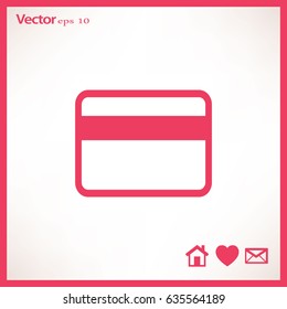Icono de tarjeta de crédito bancaria plana