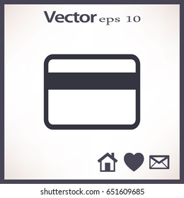 Flat Vector Bank credit card Icon