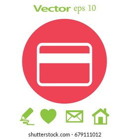 Icono de tarjeta de crédito bancaria plana