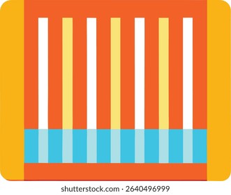 Flat Vector Barcode Icon Minimal Color Design Element for Inventory Management