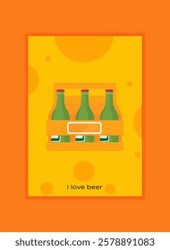 Flat vector beer poster for design