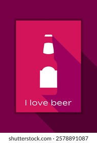 Flat vector beer poster for design