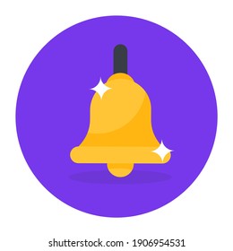 
Flat vector of bell, school bell  