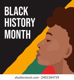 flat vector black history month illustration design