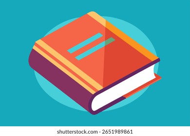 Ícone de livro vetorial plano, ideal para aprendizagem, literatura e conceitos acadêmicos. Design limpo e versátil para a Web, aplicativos e mídia digital.