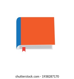flat vector book logo or minimalist book logo or vector book illustration