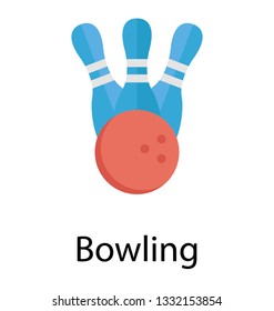 Flat vector of bowling icon