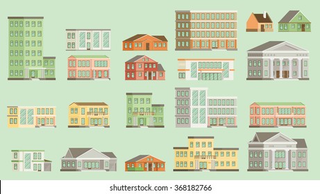 Flat vector buildings.